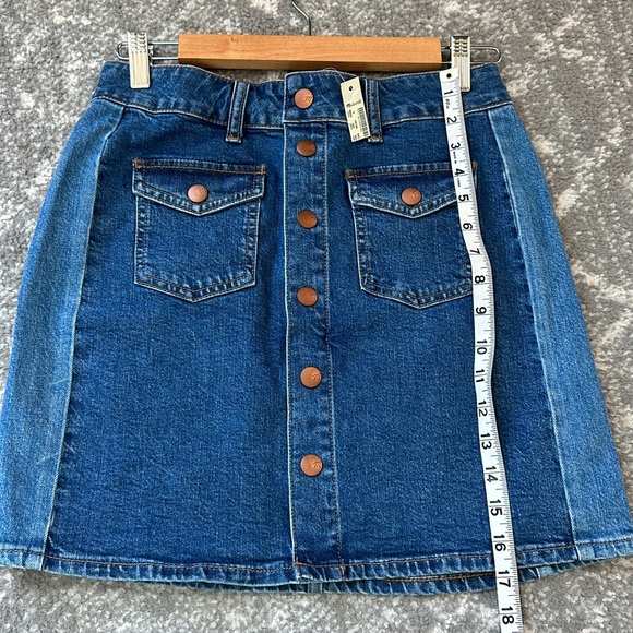 NWT Madewell Two tone Denim Mini Skirt - Picture 10 of 12